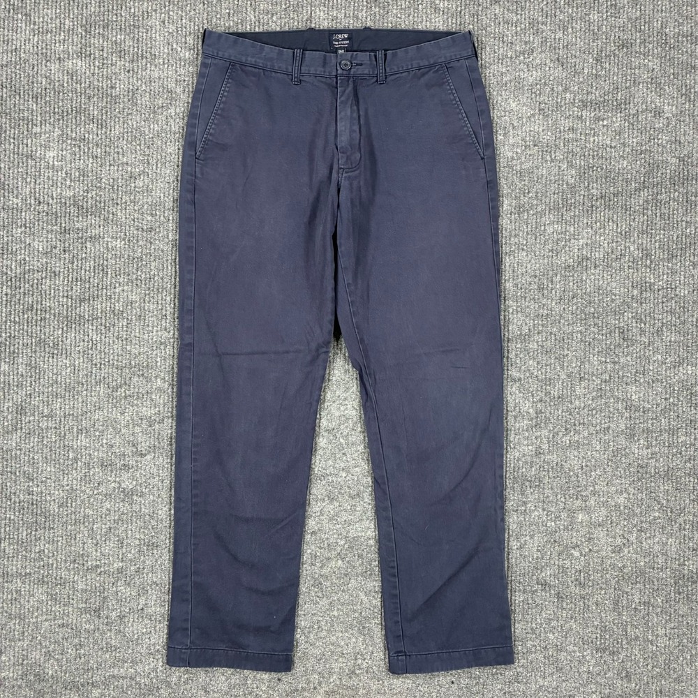 J. Crew The Sutton Chino Pants Mens Size 33x32 Navy Slim Fit Stretch Casual‎